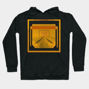 Geometric lineart yellow minimalist Hoodie